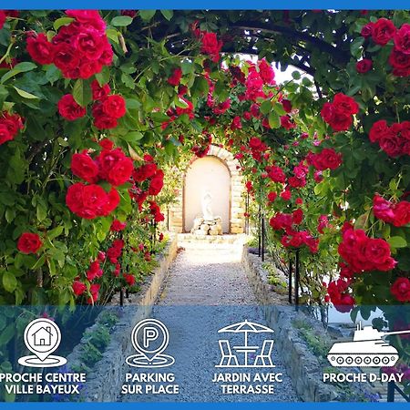 La Roseliere Maison Plain Pied Confortable Belle Decoration Jardin Magnifique 10 Mn A Pied Centre Ville Bayeux Proche Plages Du Debarquement Exteriör bild